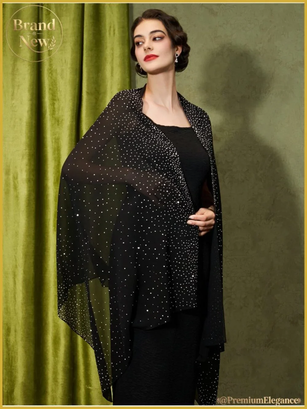 1920s Shawl Wrap Sequin Flapper Gatsby Evening Accessory